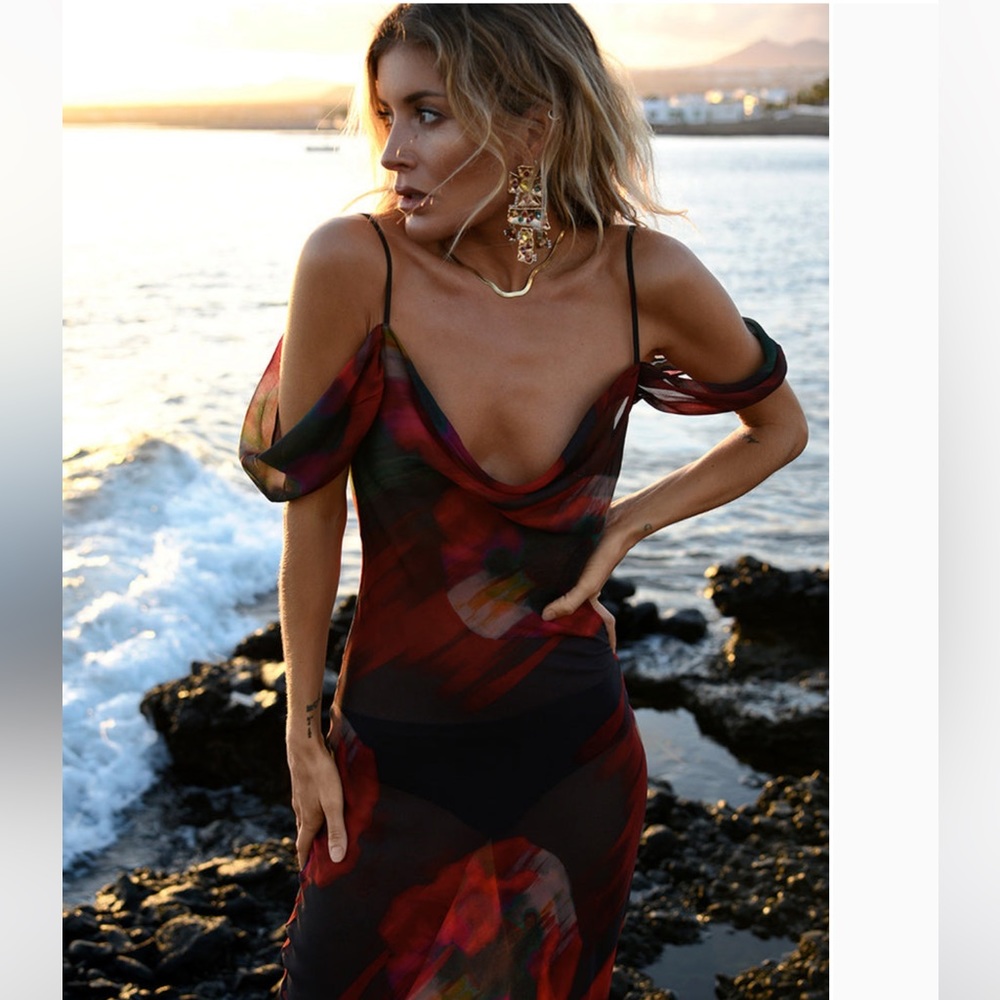 Rat and Boa Maxi Dress